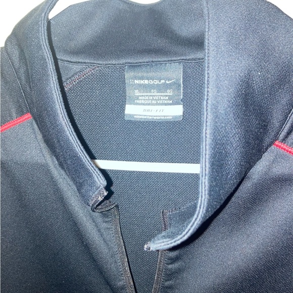 Nike Golf Dri-Fit 1/2 Zip Cover Up Black/Varsity Red Men’s Size XL - Picture 4 of 5